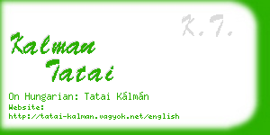 kalman tatai business card
