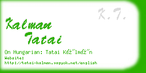 kalman tatai business card